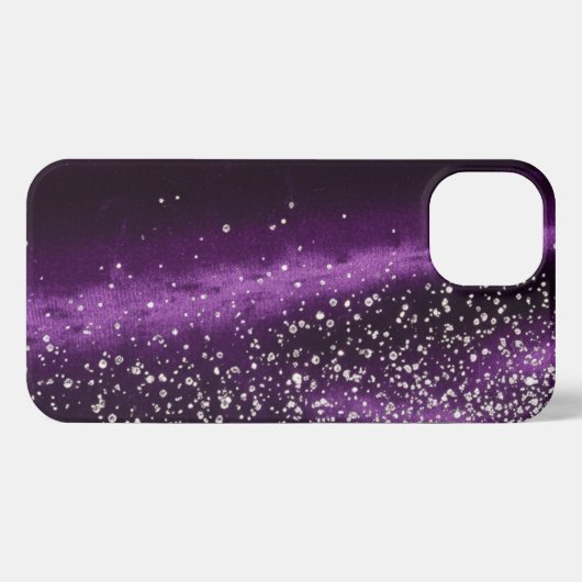 Purple and diamonds - Stunning Slim Fit iPhoneケース (裏面横)
