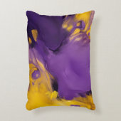 Purple and Gold Abstract アクセントクッション (正面(垂直))