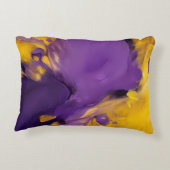 Purple and Gold Abstract アクセントクッション (裏面)