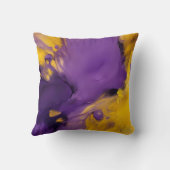 Purple and Gold Abstract クッション (裏面)