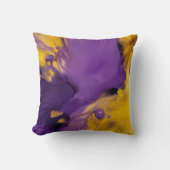 Purple and Gold Abstract クッション (正面)