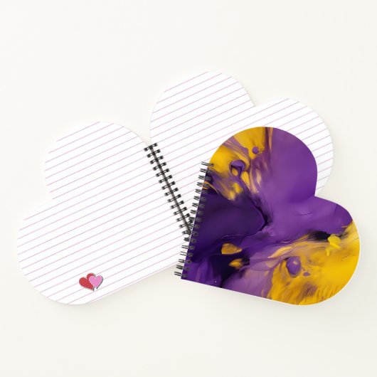 Purple and Gold Abstract ノートブック (内部)