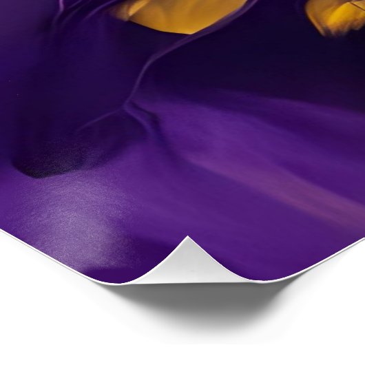 Purple and Gold Abstract ポスター (コーナー)