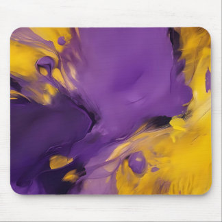 Purple and Gold Abstract マウスパッド