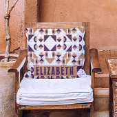 Purple and gold Aesthetic abstract Pattern クッション