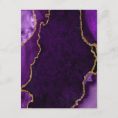 Purple and Gold Agate Wedding Details エンクロージャーカード (裏面)