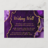 Purple and Gold Agate Wedding Wishing Well エンクロージャーカード (正面)