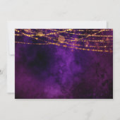 Purple and Gold Christmas Baubles Sweet 16 招待状 (裏面)