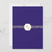 Purple And Gold Elegant Detailed Wedding Program 招待状 (裏面)