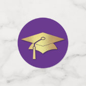 Purple and Gold Graduation コンフェッティ (スモール正面)