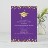 Purple and Gold Graduation 招待状 (スタンド正面)