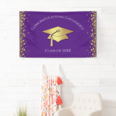 Purple and Gold Graduation 横断幕 (インサイチュ)