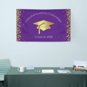 Purple and Gold Graduation 横断幕 (トレードショー)