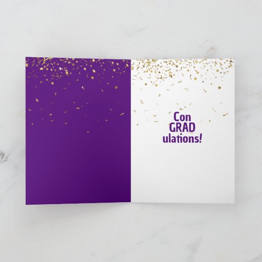 Purple and Gold Graduation Inspiration カード (内部)