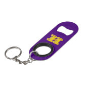 Purple and Gold Stainless Keychain Bottle Opener キーホルダー栓抜き (正面アングル)
