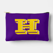 Purple and Gold Team Pride Monogram アクセサリーポーチ (正面)