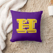 Purple and Gold Team Pride Monogram クッション (ブランケット)