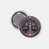 Purple and Gold Tree of Life Mandala マグネット (正面/裏面)