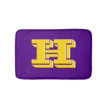 Purple and Gold Varsity Letter Style Monogram
