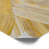 Purple and Green Abstract Brushstroke Pattern ポスター (角)