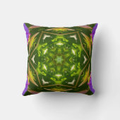 PURPLE AND GREEN ABSTRACT DRAWING. SAMER BRASIL. 4 クッション (裏面)