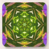 PURPLE AND GREEN ABSTRACT DRAWING. SAMER BRASIL. 4 コースター (正面)