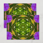 PURPLE AND GREEN ABSTRACT DRAWING. SAMER BRASIL. 4 シーズンポストカード (正面/裏面)