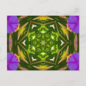 PURPLE AND GREEN ABSTRACT DRAWING. SAMER BRASIL. 4 シーズンポストカード (正面)