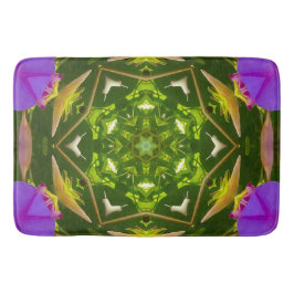 PURPLE AND GREEN ABSTRACT DRAWING. SAMER BRASIL. 4 バスマット