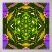 PURPLE AND GREEN ABSTRACT DRAWING. SAMER BRASIL. 4 ポスター (正面)