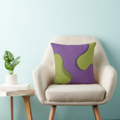 Purple and Green Groovy Wavy Abstract Pattern. クッション (椅子)