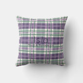 Purple and Green Plaid | Custom Elegant Tartan  クッション (裏面)