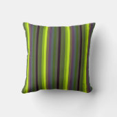 purple and green retro stripes クッション (裏面)