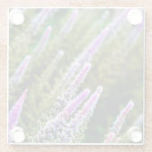 Purple and Green Wildflower ガラスコースター (裏面)
