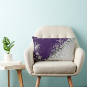 Purple and Grey Contemporary Decorative ランバークッション (椅子)