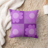 Purple and Lavender flower design pillow  クッション (ブランケット)