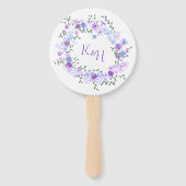 Purple and Light Blue Rose Wreath Wedding  ハンドファン (正面)