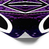 Purple and Magenta Cosmic Kaleidoscope Pattern ポスター (角)