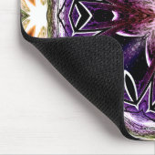 Purple and Magenta Cosmic Kaleidoscope Pattern マウスパッド (コーナー)