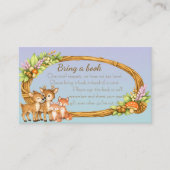 Purple and Mint Woodland Animals Book Request エンクロージャーカード (正面)