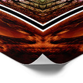 Purple and Orange Cosmic Kaleidoscope Design ポスター (角)