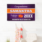 Purple and Orange Graduation Party 横断幕 (インサイチュ)