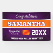 Purple and Orange Graduation Party 横断幕 (横)