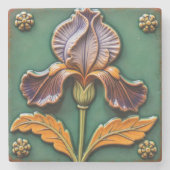 Purple and Orange Iris ストーンコースター (正面)