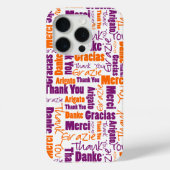 Purple and Orange Thank You Word Cloud Case-Mate iPhoneケース (裏面)