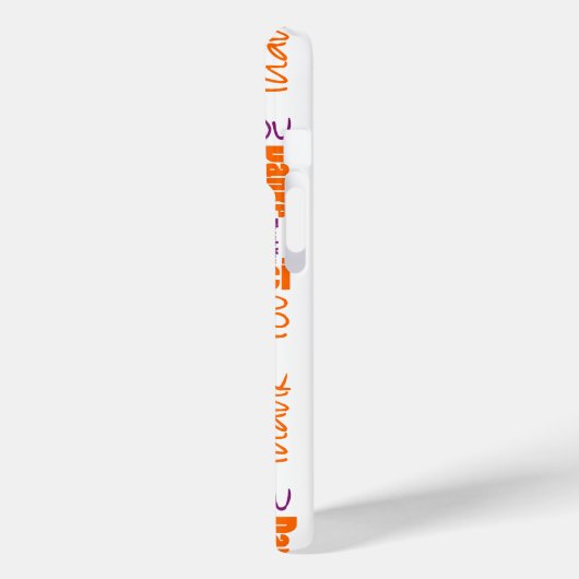 Purple and Orange Thank You Word Cloud Case-Mate iPhoneケース (裏面 / 左)