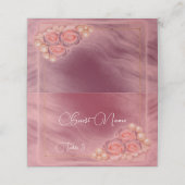 Purple and Pearls Folded Place Card Wedding プレイスカード (外部開封)