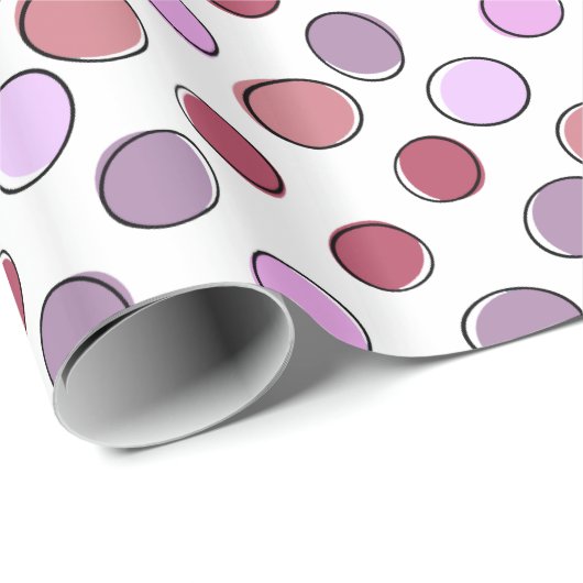 Purple and Pink Crazy Spots Pattern ラッピングペーパー (ロールコーナー)