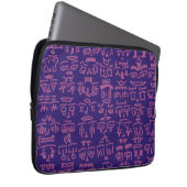 Purple and Pink Doodle Laptop Sleeve – Abstract Ar ラップトップスリーブ (正面右)