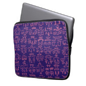 Purple and Pink Doodle Laptop Sleeve – Abstract Ar ラップトップスリーブ (正面左)